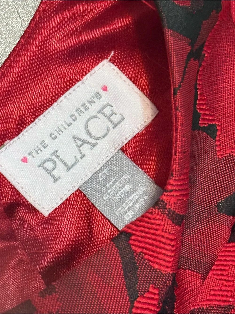 The Children's Place Red Floral Holiday Dress for Girls